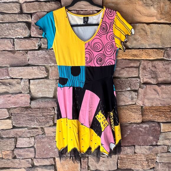 Disney's Nightmare Before Christmas Sally Ragdoll TULLE Handkerchief Hem Dress M - Picture 1 of 13